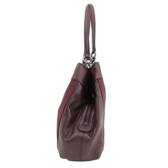 Coach Designer F57540 Burgundy Lexie Tote Bag Canvas/Leather Purse Handbag - Picture 3 of 7